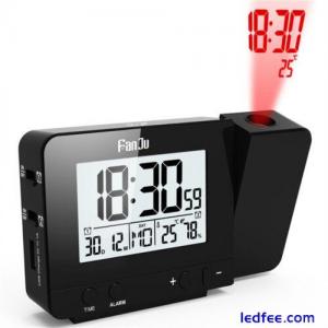 Led Simple Design Alarm Clock With Digital Date Projection Snooze Function