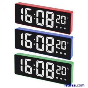 Electronic Alarm Clock Night Light Large Number LED Screen Silent with