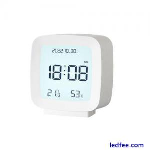 Portable Digital Alarm Clock LED Temperature Monitor Voice-activated Backlight