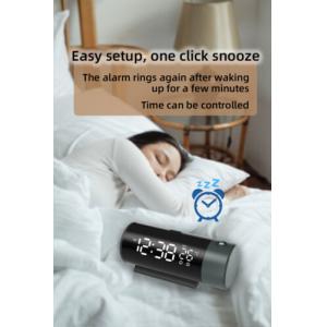 Digital Snooze Projection Dual Alarm Clock Mirror LED Temperature Time Display