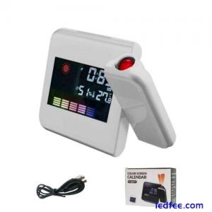 LED Digital Projection Alarm Clock Temperature  Desk Time Date Display1663