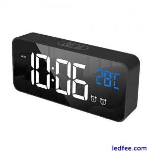 Digital Alarm Watch Snooze Night Mode Table Clock Electronic LED Rechargeable