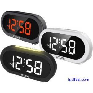OCUBE Digital Alarm Clock Bedside Clock USB Charger Big Display Mains Dimmable