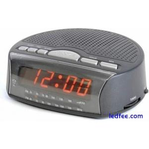 Lloytron AM/FM Radio Alarm Clock LED Display Bedside With Sleep Timer & Snooze 