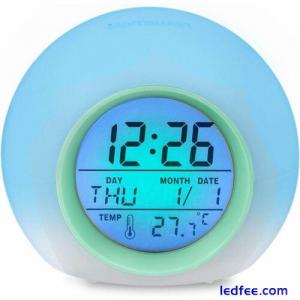 Hamswan Kids/Childs Digital Alarm Clock Wake Up Light LED & Temperature Display