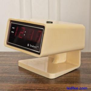 Timeband Electronic Alarm Clock / Vintage / Space Age / 70s / Red / Ultra Rare 