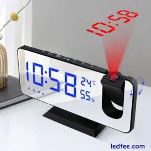 Led Digital Alarm Clock Table Electronics USB Wake up Projector Alarm Radio FM
