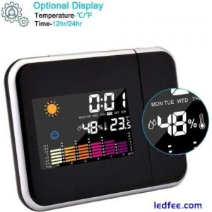 Smart Digital Alarm Clock LCD Display Led Projector Temperature Time USB Cable