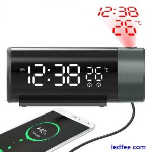 LED display rotating spotlight projection alarm clock