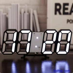 3D LED Wall Clock deco Digital Wall Table Clock Watch Desktop Alarm Clock Nightl