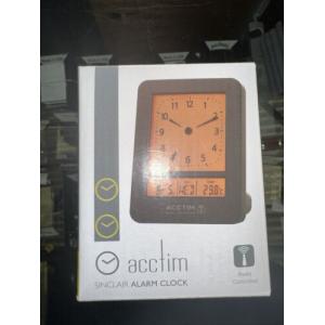 Acctim Sinclair Digital Alarm Clock Radio Controlled Dual Couples Alarm Black