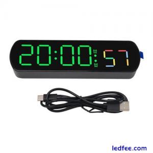 Functional LED Timer Alarm Clock Rectangular Design with Temperature Humidity