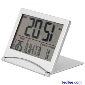 Folding Digital LED Alarm Clock Temperature Calendar Snooze Innovative Clock