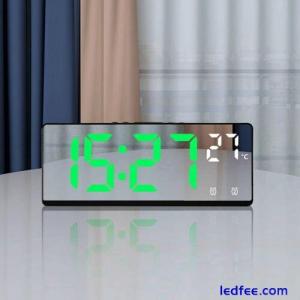 Temperature Calendar LED Digital Alarm Clock Large Number Electronic Clock