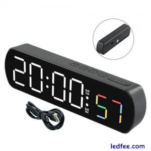 Desktop LED Alarm Clock with Temperature/Humidity Display & Timer Feature