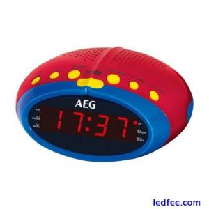 AEG MRC 4143 Children&apos;s Clock Radio FM/MW-PLL - 24-Hour LED Display - BNISB
