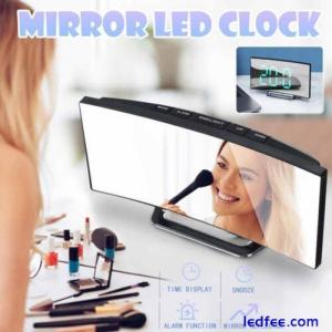 Digital Alarm Clock Mirror LED Alarm Clock Night Light New USB Charging N2Q2
