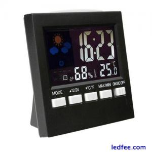 Led Digital Temperature and Humidity Display Clock Color Screen Weather