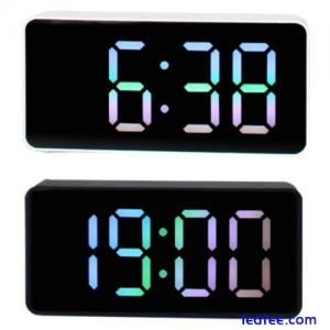 Modern LED Alarm Clock USB Digital Electronic Clocks with Snooze Auto Dim