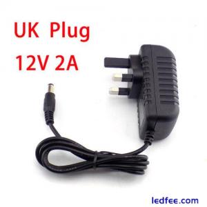 AC DC 12v 2000ma power supply adapter UK PLUG wall charger for led strip light