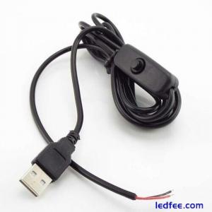 LED Light Strip USB Connector Cable with On/Off Adapter 2m Power Extension Wire
