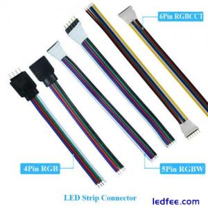 4/5/6pin LED Strip Light Cable RGB CCT RGBW Male Female Connector Adapter Wire
