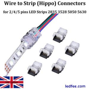 WIRE TO STRIP CONNECTOR CLIP 8MM 10MM RGB-W 2 / 4 / 5 PIN PCB ADAPTER LED STRIP