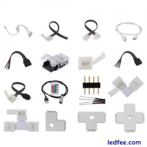 LED Strip Clips Connectors  Adapter Extension Cable Wires DC Jack 2 4 5 Pins 
