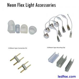 LED Strip Neon Flex Rope Light Accessories Power Adapter Connecting Pin Clip