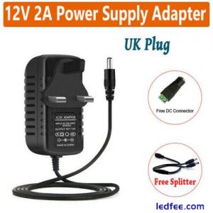 PSU 2A 12V DC Power Supply Adapter Charger for CCTV Camera LED Strip UK Plug