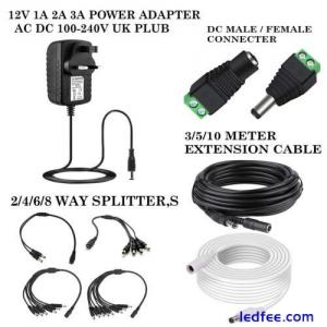 12V 1A/2A/3A AC DC POWER SUPPLY ADAPTER CHARGER FOR CAMERA LED STRIP LIGHT CCTV