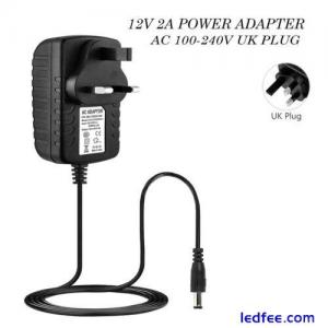 Mains Transformer 12V 2A  UK Plug AC/DC Adapter Power Supply Charger