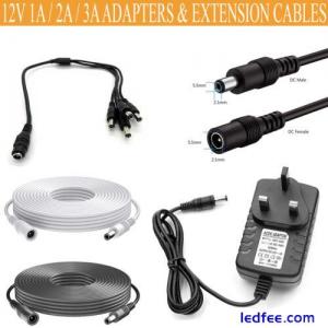 12V 1A-10A Adapter AC/DC UK Power Supply Charger For LED Strip CCTV Camera