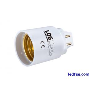 G24-Q G24Q 4-Pin Adapter E27 Gewinde kurz f. LED Leuchtmittel Converter LoG