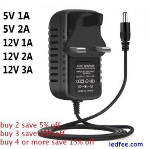 5V 12V 1A 2A 3A LED Strip Power Supply AC/DC Adapter UK Plug Charger