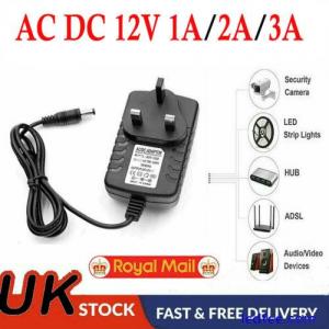 12V 1A/2A/3A AC to DC Adapter Charger Power Supply LED Light Camera CCTV