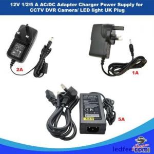 1A/2A/5A 12V AC/DC Adapter Charger Power Supply for CCTV DVR Camera/ LED light U