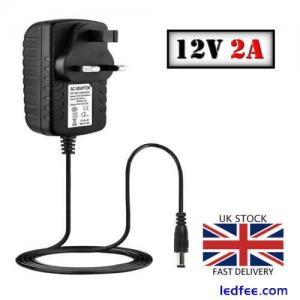 12V 1A/2A/5A DC UK Plug Power Supply Adapter Transformer for LED Strips, CCTV UK