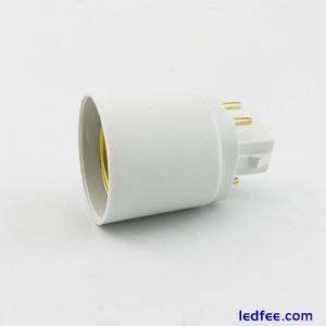 1x LED Light Bulb Lamp Adapter Converter Holder G24q 4 Pin 15mm To E26 E27 Screw