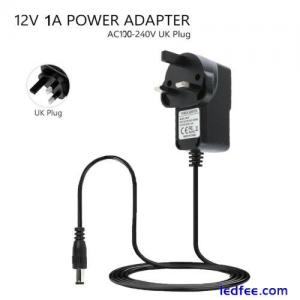 12 Volt 1A Switching Power Supply Adapter DC 12V 1A Charger Wall Plug Universal