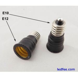 E10 To US E12 Candelabra Base Socket LED Light Bulb Lamp Adapter Converter New