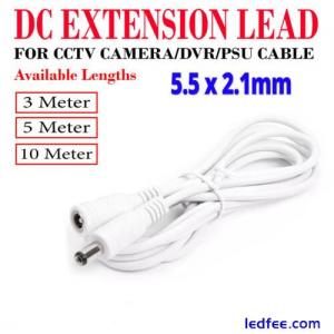 12V DC Power Extension Cable 3M 5M 10M FOR CCTV LED strip & Adapters 2.1mm*5.5mm