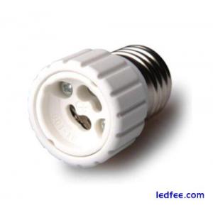 E27 to GU10 Adapter Converter, Fits LED/Halogen/CFL Light Bulbs