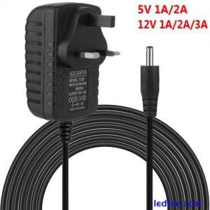 5V 12V 1A 2A 3A 100-240V LED Strip Charger UK Plug Power Supply AC/DC Adapter