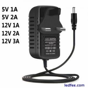 UK Plug AC/DC Adapter Charger Power Supply Mains Transformer 5V 12V 1A 2A 3A