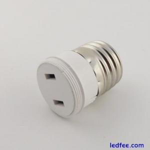 E27 Screw Thread LED Lamp Bulb Socket Holder Converter to US Power Female Outlet