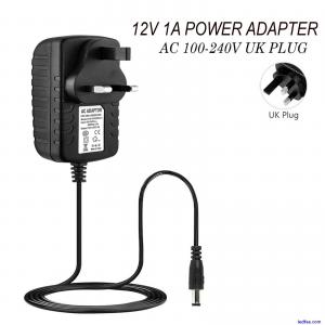 12V 1A 2A AC/DC UK Power Supply Adapter Safety Charger For LED Strip CCTV Camera