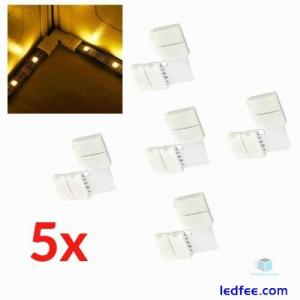 5x Eckverbinder RGB LED Strips 90° Winkel L Form Schnell Verbinder Adapter 4 Pin