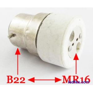 1pc B22 Male to MR16 Female Socket Base LED Halogen CFL Light Bulb Lamp Adapter