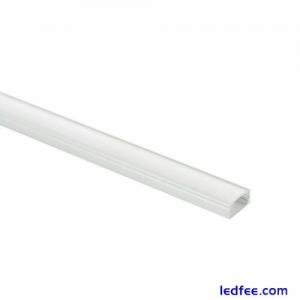 SAXBY 2M Aluminium Slim Surface Extrusion Profile Accessory for LED Tapes 80497